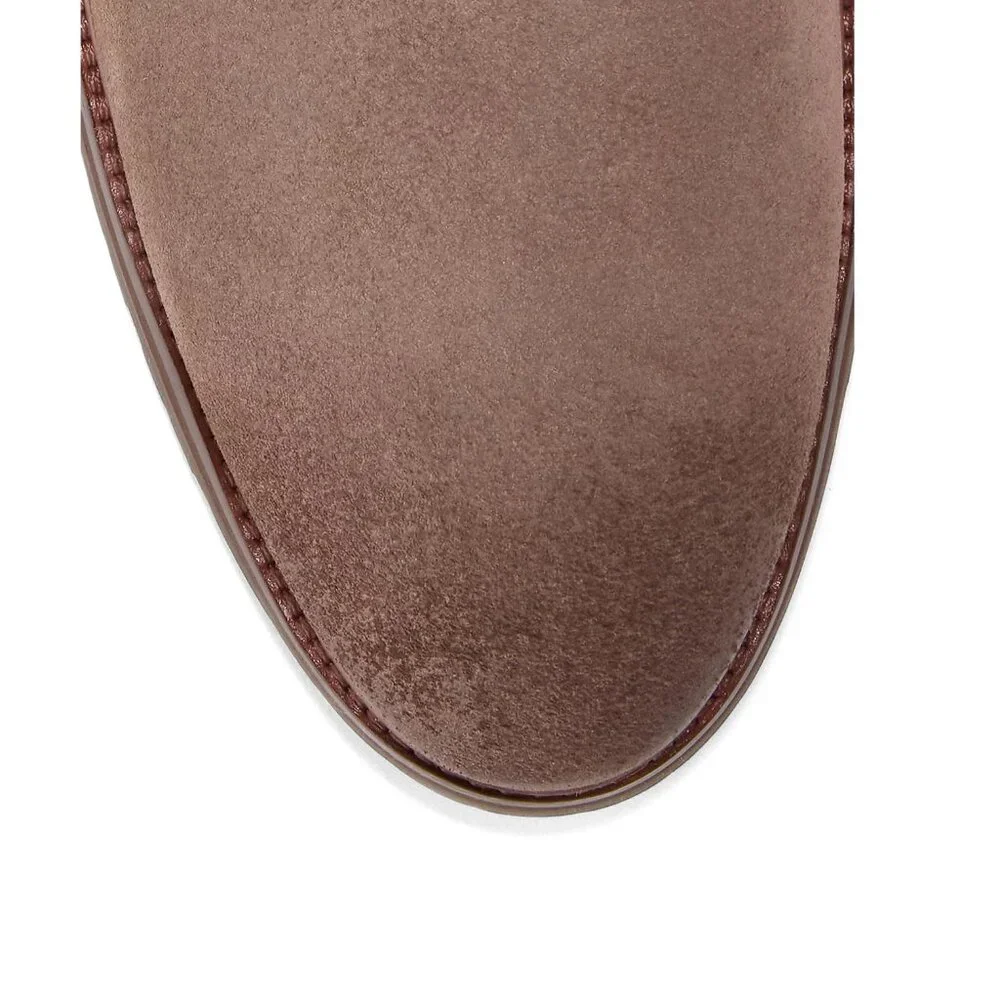 Cole Haan Men's Berkshire Chelsea Pull On Boot Burnished Toe WR Lava Suede 9.5